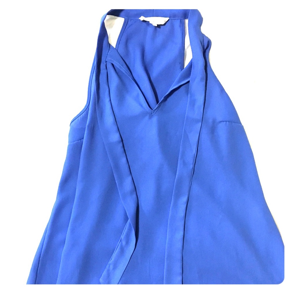 Pink Rose blue blouse